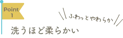 Point1 洗うほど柔らかい