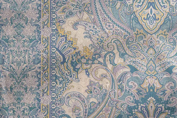 新ペーズリー柄 青系