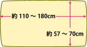 ⑥長座布団（座布団2枚～３枚分サイズ）