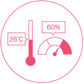 温度26度　湿度60%前後